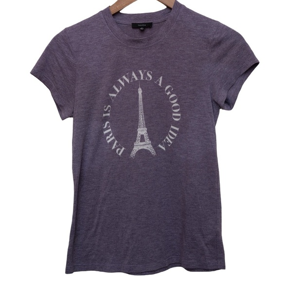 Aritzia Talula “Paris Is Always a Good Idea” Graphic Tee Y2K - Picture 1 of 3